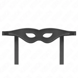 KINK Leatherette Eye Mask Model 1 - Adjustable Black 30x7cm