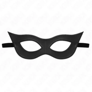 KINK Leatherette Eye Mask Model 2 Black 23x7.5 cm Adjustable Strap