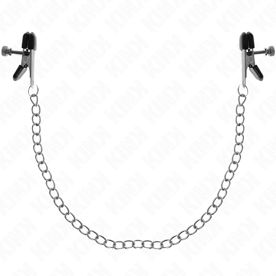 KINK Flat Chain Nipple Clamps Silver Adjustable 34 cm Metal Design