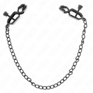 KINK Flat Chain Nipple Clamps Black 30 cm - Adjustable Metal Design