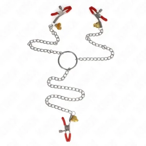 KINK Bell Triple Clamps Red - Reguliuojama grandinės sistema 30 cm