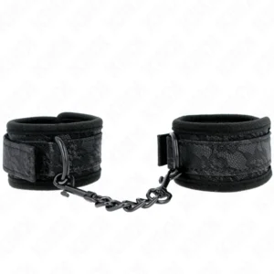 Kink Dark Lace Neoprene Adjustable Wrist Cuffs Black 20-29cm x 5cm