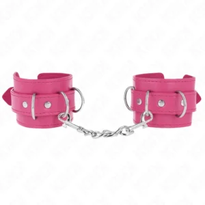 KINK 3 D-Ring Adjustable Wrist Restraints Pink 17.5-25cm x 6cm
