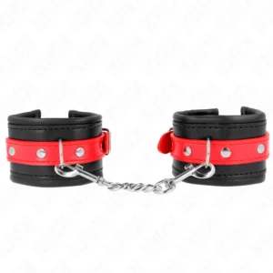 KINK Wrist Restraints Black & Red Adjustable 17-28 cm Ergonomic Design