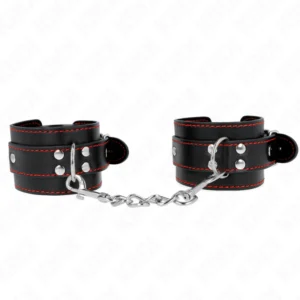 KINK Adjustable Black & Red Wrist Restraints 20-28 cm Ergonomic Design