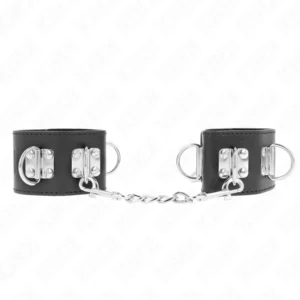 KINK Adjustable Wrist Restraints with Padlock System Black 16-23 cm