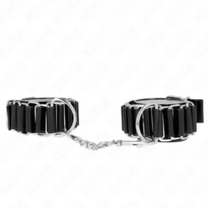 KINK Hinge-Like Adjustable Black Wrist Restraints 16-22 cm x 3.5 cm