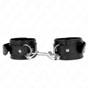 Kink Wrist Restraints Black Adjustable 17-28 cm x 5 cm Single Rivet Row