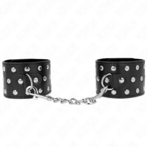 KINK Punk Adjustable Wrist Restraints 19-24 cm Black Vegan Leather