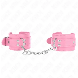 KINK Adjustable Wrist Restraints Pink 20-23 cm x 5.5 cm Soft Lining