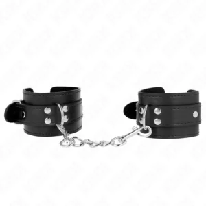 KINK Adjustable Black Wrist Restraints 20-23 cm - Ergonomic Comfort Cuffs