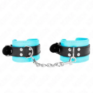KINK Adjustable Blue Wrist Restraints with Soft Fur Lining 20-28cm