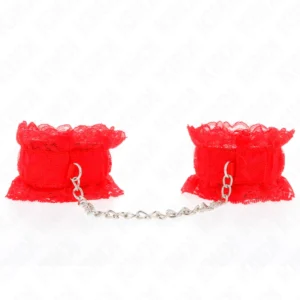 KINK Lace Elastic riešo atramos raudonos spalvos – reguliuojami minkšti, patogūs rankogaliai