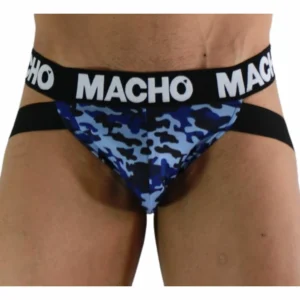 Macho MX28MA Jockstrap Military Blue XL - Anatomical Lycra Underwear