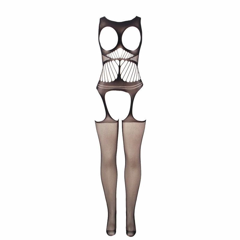 „Sublime“ 951900 „Bodystocking“ tinklelis, atviri pečiai, juodas, vieno dydžio