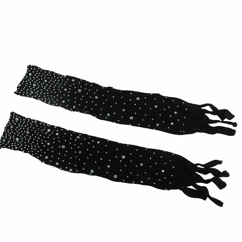 Sublime Bodystocking 952174 juodas tinklelis su pirštinėmis ir deimantiniu raštu vienas dydis