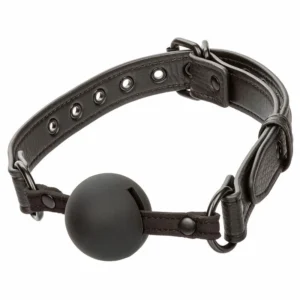 CalExotics Nocturnal Silicone Ball Gag Black - Adjustable Comfort Fit