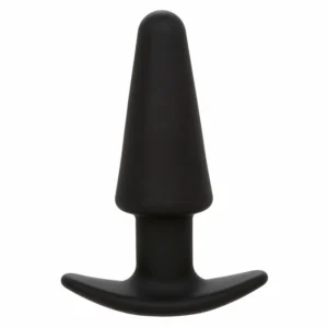 CalExotics Rock Bottom Tapered Silicone Black Plug 10-Mode USB Rechargeable