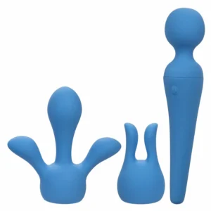 CalExotics Couture Collection Wand Kit Blue - 10-Speed Silicone Massager