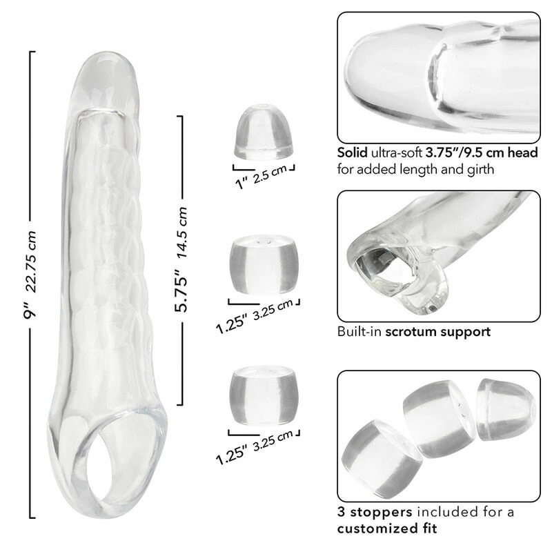 CalExotics Maxx Extension Kit Adjustable Clear Comfort 9.5cm