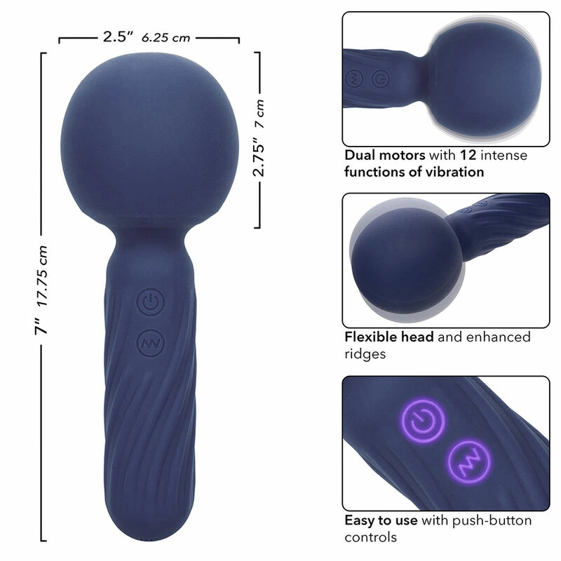 CalExotics Charisma Seduction Massager 12 režimų, atsparus vandeniui, violetinis