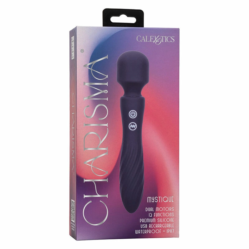 CalExotics Charisma Mystique Dual Motor Massager 21,5cm purpurinis silikonas