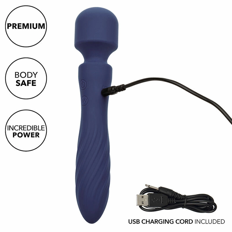 CalExotics Charisma Mystique Dual Motor Massager 21,5cm purpurinis silikonas