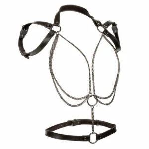 CalExotics Euphoria Multi-Chain Halter Harness Premium, Adjustable Vegan Leather