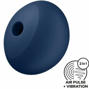 Satisfyer Air Power 4 Blue – kompaktiškas intymus prietaisas, 12 režimų, silikonas