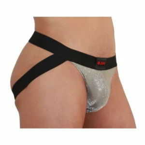 BURN Jockstrap SHINY BEIGE/BLACK XL - Breathable Elastic Modern Design