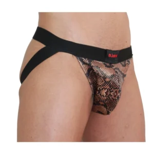 BURN Jock Snake Black L - Technical Athletic Support, Breathable Fabric