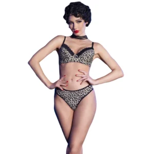 Chilirose CR 4727 dviejų dalių reguliuojamas Wildcat Print bikinio rinkinys L