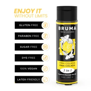 BRUMA Premium 3-in-1 Massage Oil Pina Colada Scent 100ml Vegan Formula