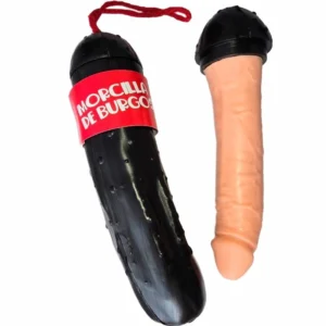 Diablo Picante Model Blood Sausage - Premium Silicone Intimate Toy, Black-Red, 20 cm