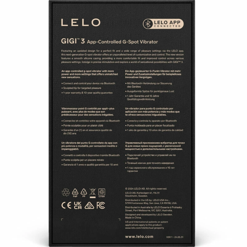 LELO GIGI 3 Blue Intimate Wellness Device with App Control 163mm