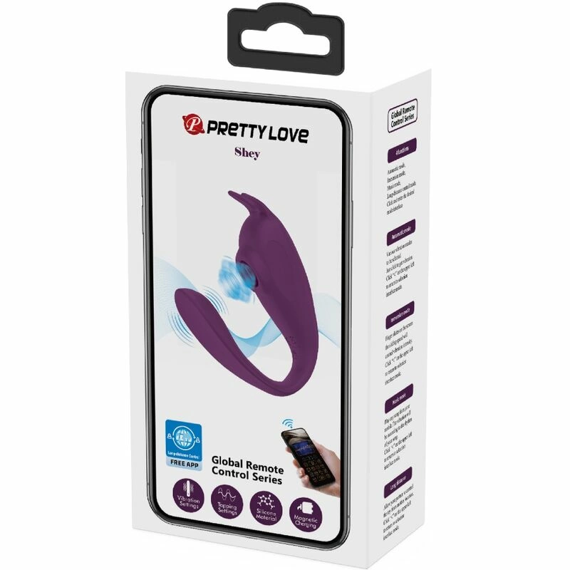 „Pretty Love Shey Intimate Device“ valdoma dvigubo veiksmo purpurinė programa