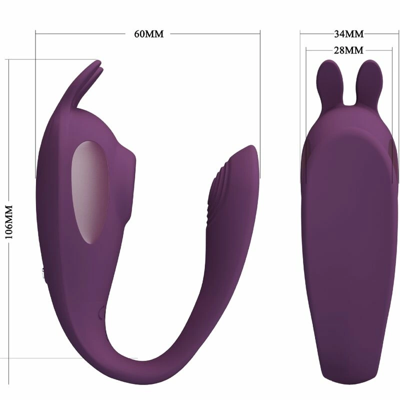 „Pretty Love Shey Intimate Device“ valdoma dvigubo veiksmo purpurinė programa