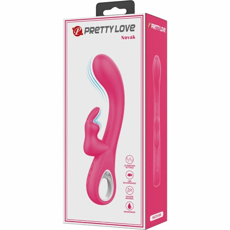 Pretty Love Novak Pink Dual-Action Intimate Massager 12 Modes USB