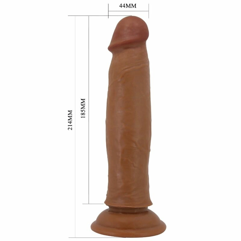 Pretty Love BW-008119LP-1 Anatomical Model 21cm Brown, TPR, Suction Base