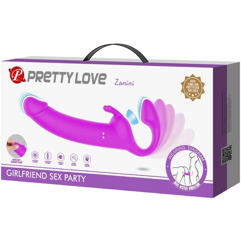 Pretty Love Zanini Wireless Dual-Action Intimate System Purple Silicone