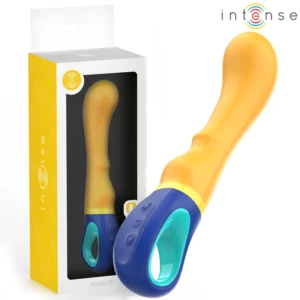 INTENSE Shaggy Yellow Curved G-Spot Vibrator Ergonomic Silicone Design
