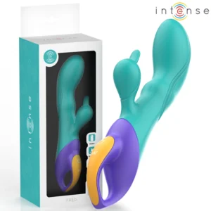 INTENSE FRED Dual Stimulation Rabbit Model Vibrator Blue Silicone