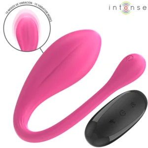 Intensyvus Janice U formos dvigubas stimuliavimo modelis Pink Remote 10 režimų