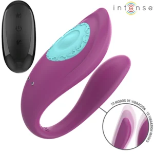 Intense Annie U formos intymus prietaisas Purpurinis nuotolinio valdymo pultas, silikonas 9 cm