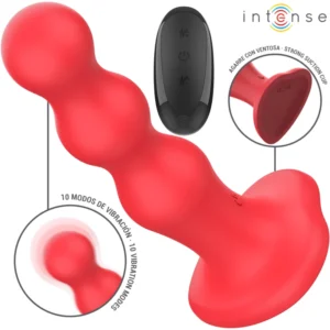 INTENSE Cody Red Wireless Vibrating Device with Suction Cup Silicone