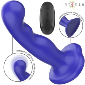 INTENSE Shorty Blue Remote-Controlled Vibrator with Suction Cup 16cm