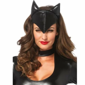 Leg Avenue Cat Woman Mask Black - Flexible Party Accessory