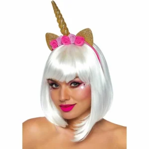 Leg Avenue Unicorn Flower Headband Gold - Fantasy Costume Accessory