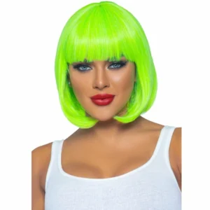 Leg Avenue Fluorescent Short Bob Wig Neon Green - High Visibility