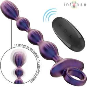 INTENSE Jackie Model 1 Vibrating Plug with Remote Control, Black, Silicone